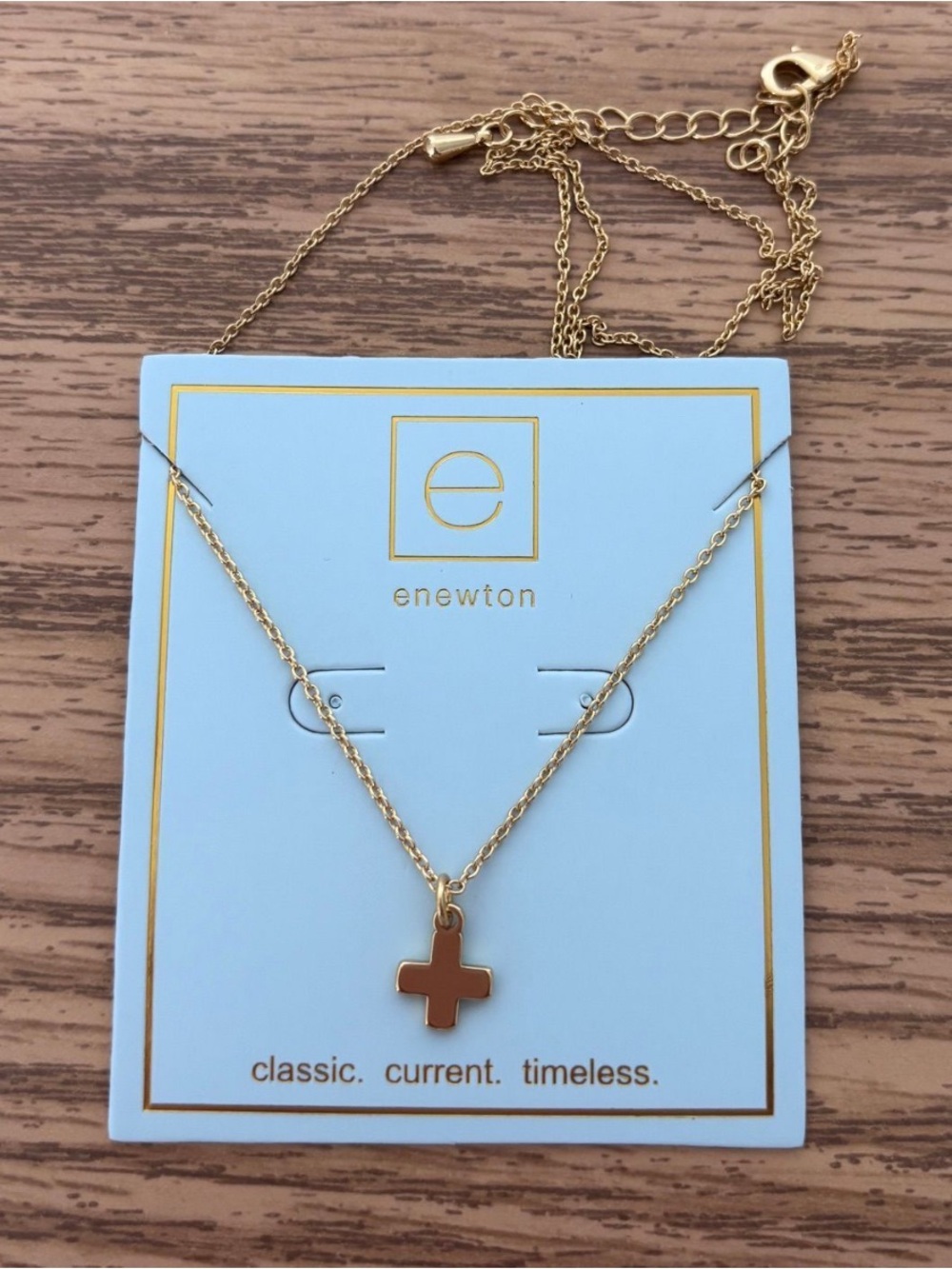 Enewton 16” gold signature small cross necklace with  NEW $52 - Picture 2 of 2
